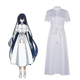 Shiori Oumi Cosplay Costume - The Girl I Want to Eat is Not Human Anime White Long Dress Stage Performance Outfit - Halloweez